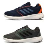 Adidas Fluento Trainers, Mens Running Shoes – in Orange & Navy / or Grey & forest – with code free delivery