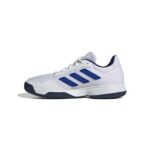 Adidas Kids Gamespec Tennis Shoes, White/Blue, UK 5