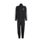 Adidas Mens 3-Stripes Woven Track Suit, Black/White, XL