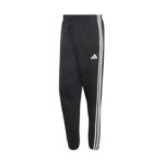 Adidas Mens Essentials 3-Stripes Fleece Tapered Cuffed Pants, Black/White, 3XL