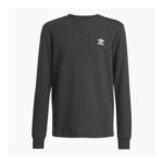 Adidas Originals Junior Regular Waffle Long Sleeve Top – Black