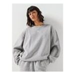 Adidas Originals Womens Essentials Fleece Oversized Crew Sweatshirt – Grey