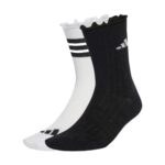 Adidas Unisex Glow Socks 2-Pair Pack, White/Black/Grey, Size 2.5-4