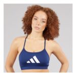Adidas Womens Aeroreact Graphic Light Support Bra Top – Dark Blue