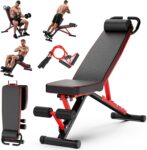 Adjustable Weight Bench 1300LBS, 98% Pre-Assembled Workout Bench for Home