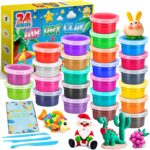 Air Dry Clay, 24 Colours Modelling Clay for Kids, Craft Kit for Kids Boys Girls Toys