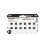 Amazon Basics 12-Pack LR44 Alkaline Button Cell Battery, 1.5 Volt, Long Lasting Power, Mercury-Free – Prime Deal S&S £3.22/£2.88