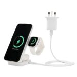Amazon Basics 25W Qi2.2 Certified 3-in-1 Wireless Charging Station, 45W Power Brick & 1.5m Cable – White