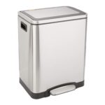 Amazon Basics 30L Dual Bin, 2x15L, Soft-Close, Pedal, Stainless Steel