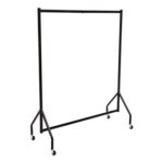 Amazon Basics Heavy-Duty Clothes Rail, 32mm Steel Frame, Black