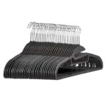 Amazon Basics Rubber Hangers – Non-Slip Heavy Duty Plastic – Grey (30-Pack)