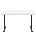 Amazon Basics Simple Office Computer Desk, White Desktop and Black Frame, Rectangular, Simple Assembly, 120 x 60 x 73.6 cm