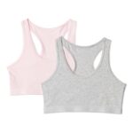 Amazon Essentials Girls Cotton Jersey Racerback Crop Top, 2-Pack, 8-9