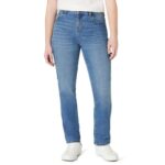 Amazon Essentials Girls Medium Stretch Mid-Rise Straight-Fit Jeans – 9 Years – Medium Blue Vintage
