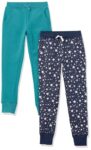 Amazon Essentials Girls Regular-Fit Fleece Cuffed Joggers, Multipack – 9 Years