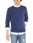 Amazon Essentials Mens 100% Cotton Crewneck Jumper, Blue Heather, Size 6XL Plus Tall