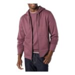 Amazon Essentials Mens Full-Zip Fleece Hoodie, Purple, XS
