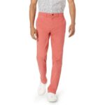 Amazon Essentials Mens Slim-Fit Casual Stretch Chino Trouser, Raspberry Colour, 40W / 30L