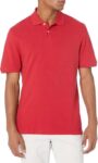 Amazon Essentials Mens Slim-Fit Cotton Pique Polo Shirt – Size Medium – Red