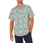 Amazon Essentials Mens Slim-Fit Short-Sleeved 100% Cotton Printed Shirt – XS