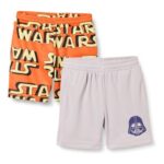 Amazon Essentials Star Wars Boys Mesh Basketball Shorts, 2-Pack