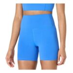 Amazon Essentials Womens High-Waist Yoga Biker Shorts, Ocean Blue, S