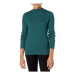 Amazon Essentials Womens Lightweight Cable-Knit Jumper Forest Green L