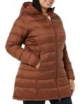 Amazon Essentials Womens Lightweight Water-Resistant Packable Hooded Puffer Coat – Dark Toffee Brown, XL