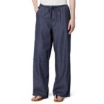 Amazon Essentials Womens Oversized-Fit Lightweight Tie-Waist Trousers, Dark Midnight Wash, Size XL