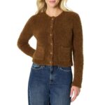 Amazon Essentials Womens Regular-Fit Wool Blend Boucle Button-Down Jacket – Size XL
