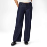 Amazon Essentials Womens Ultra-Soft Low-Rise Wide-Leg Jeans, Size 12