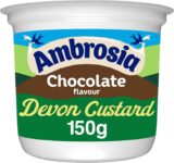 Ambrosia Ready-to-Eat Chocolate Flavour Devon Custard, 150 g Pot (1-Pack)