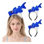 Amlisia 2-Pack Shark Plush Headbands for Halloween