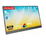 Amoudo 15.6 Inch Portable Monitor FHD IPS USB-C HDMI, Built-in Stand, VESA Mount w/code ANNEITA LIMITED Store UK Stock