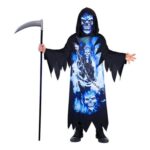 Amscan Neon Reaper Kids Halloween Costume Black 8-10 Years