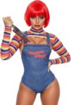 Amycute Chucky Costume Women Killer Doll Fancy Dress Scary Halloween Outfit