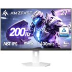 Amzfast Gaming Monitor 27 Inch 200Hz, QHD 2560x1440p, Fast IPS, 1ms MPRT, 400cd/m², 130% sRGB, 95% DCI-P3 sold by AmzFast Official /FBA