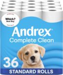 Andrex Complete Clean Toilet Roll – 36 Toilet Rolls, Bulk Buy