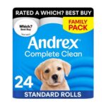 Andrex Complete Clean Toilet Tissue – 24 Rolls