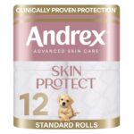 Andrex Skin Protect Toilet Roll – 4 Toilet Rolls, 3-Ply (Pack of 3)