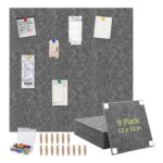 Aodaer 9 Dark Gray Felt Bulletin Board 90×90 Cm