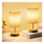 Aomeya Touch-Control Table Lamp Set 2 with USB-C/USB-a Ports Dimmable