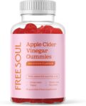 Apple Cider Vinegar Gummies with The Mother 1000mg Enhanced with Vitamin B12 & Folic Acid 60 Vegan ACV Capsules with Pomegranate & Beetroot Powder Natural Ingredients by Free Soul