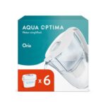 Aqua Optima Oria Water Filter Jug with 6 Evolve Cartridges