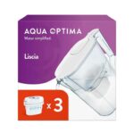 Aqua Optima by LAICA Liscia Water Filter Jug 2.5L, 3 Water Filters,White