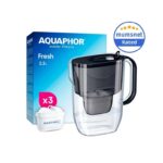 Aquaphor Fresh 3.2 Litre Water Filter Jug In Black With 3 x Maxfor Filters – Sold By Aquaphor Water Filters
