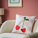 Argos Home Cherry Checkerboard Printed Cushion Pink, 43 x 43cm – With Code – Free C&C