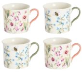 Argos Home Floral Set of 4 Palace Assort Mugs – Cream – Free C&C