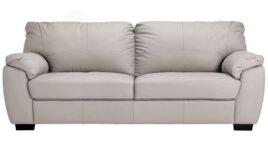 Argos Home Milano Leather 4 Seater Sofa – Light Grey With Code