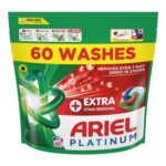 Ariel Platinum PODS, Washing Liquid Laundry Detergent Capsules, 60ct